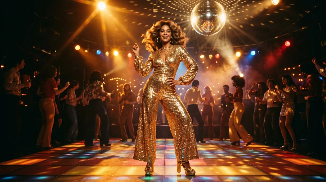 Disco Glamour Sequins, Metallics, and Platform Shoes