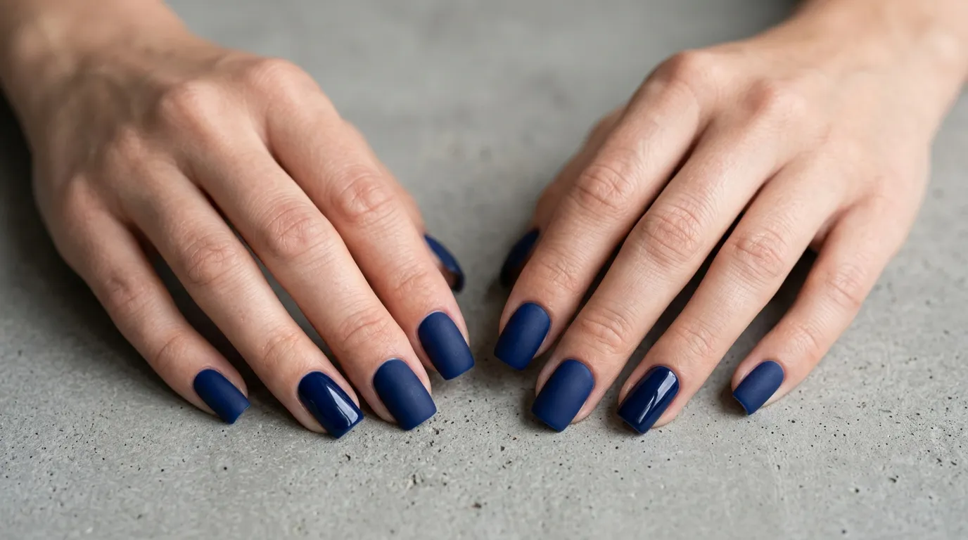 Matte Blue Nails