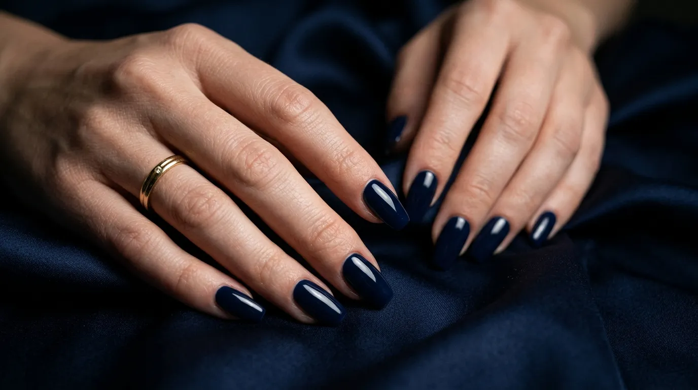 Navy Blue Nails