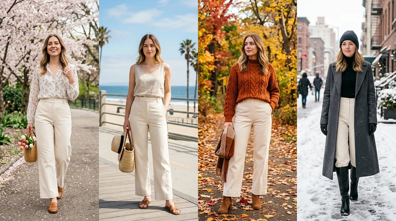 Styling Cream Pants Across Every Season