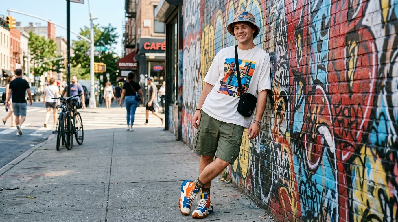 The Classic Oversized Tee and Cargo Shorts Streetwear Outfit