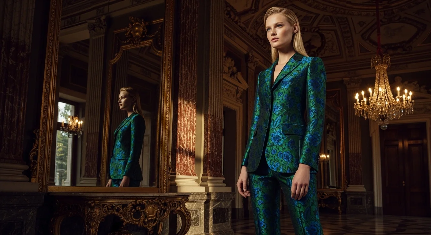 The Dolce and Gabbana Jacquard Suit at Harper's Bazaar Icons