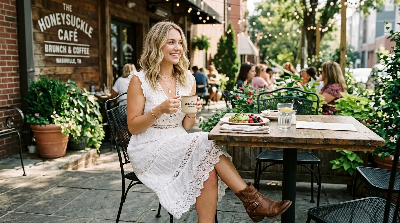 The Lace Midi Dress With Boots