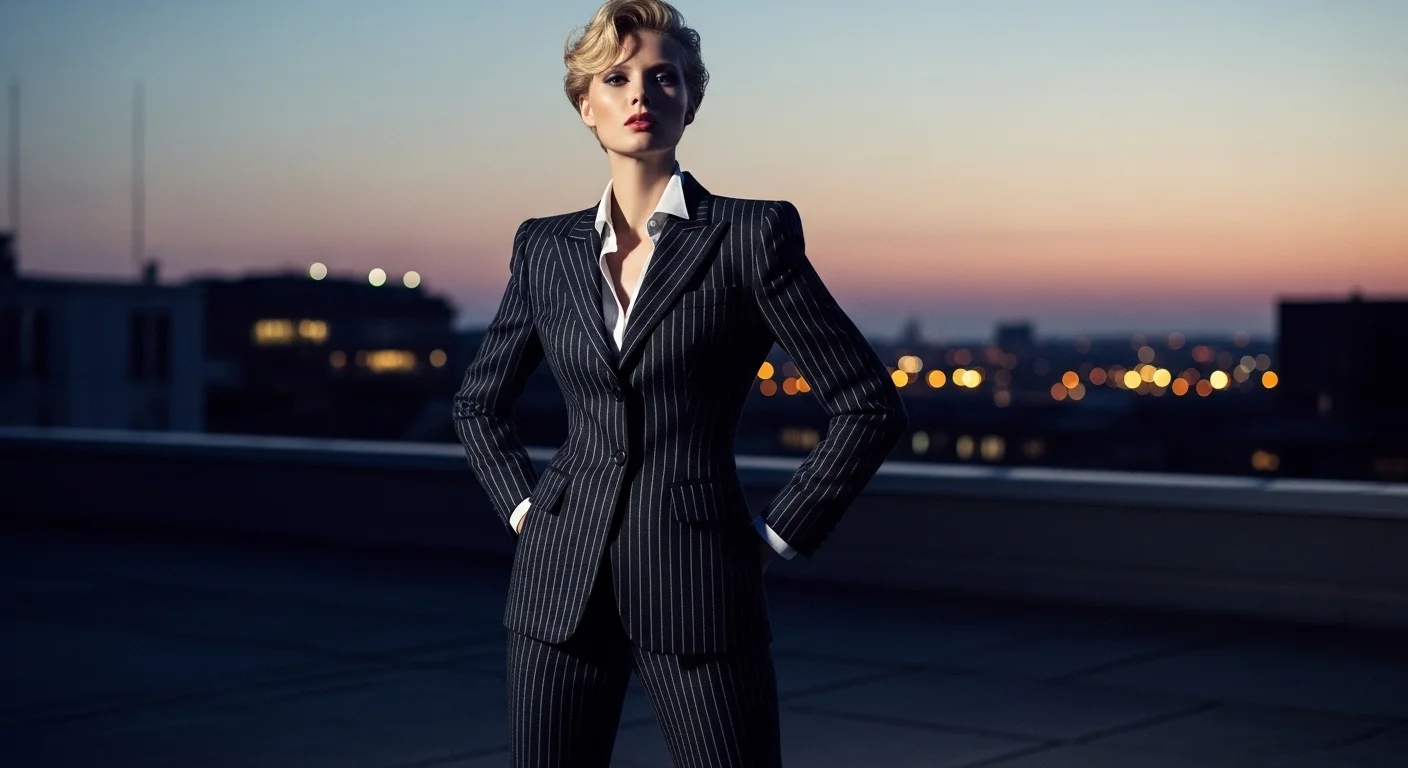 The Pinstripe Versace Suit at the 2016 MTV Movie Awards