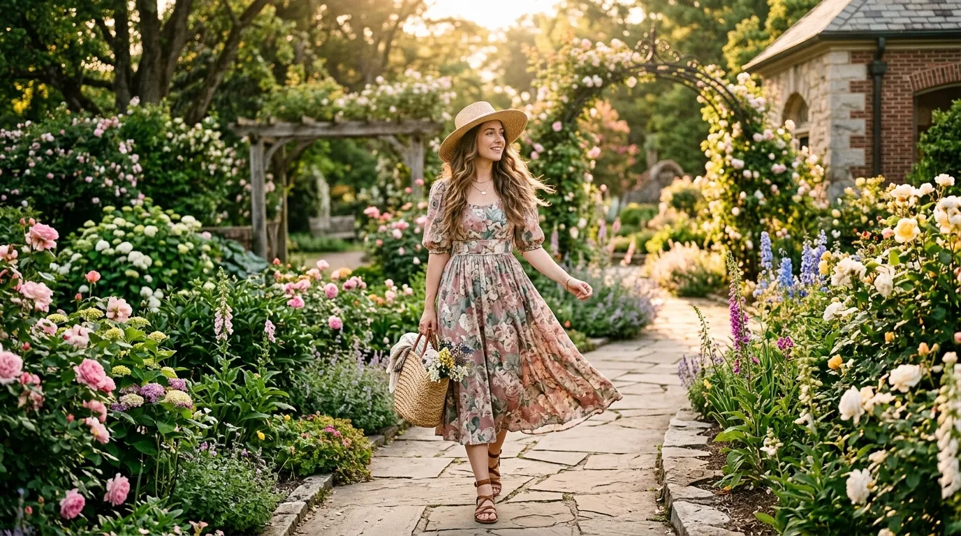 The Wide Brim Hat And Sundress Look