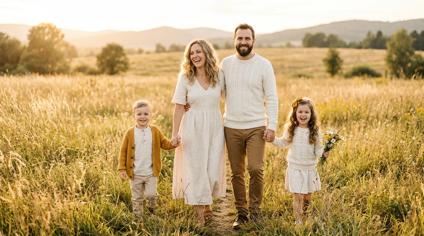 Warm Ivory with Mustard Accents