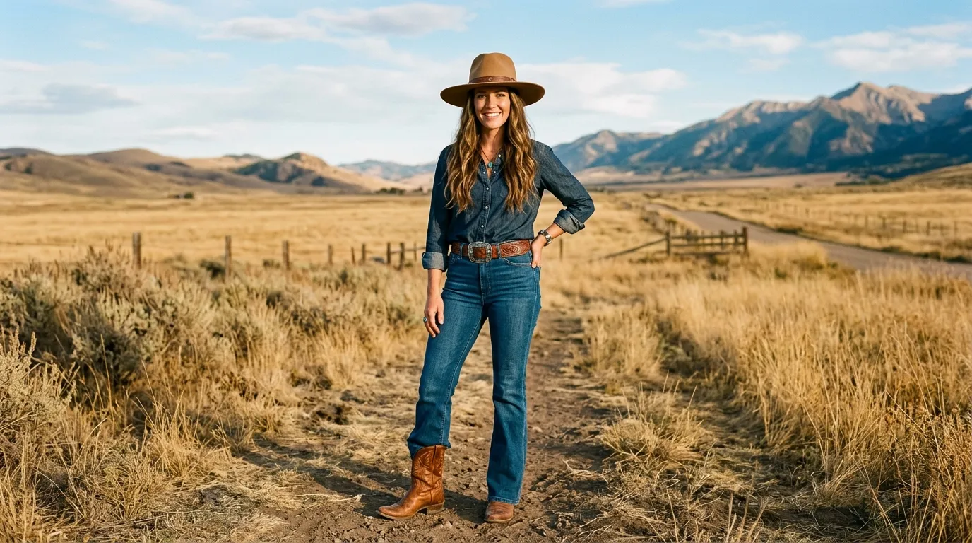Western Inspired Outfits Cowboy Boots, Fringe, and Denim Shirts