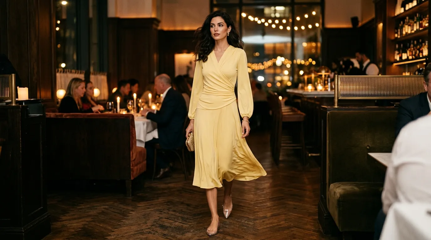 Draped Jersey Dress for a Night Out