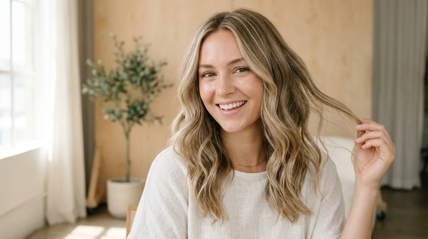 Sandy Blonde with Highlights