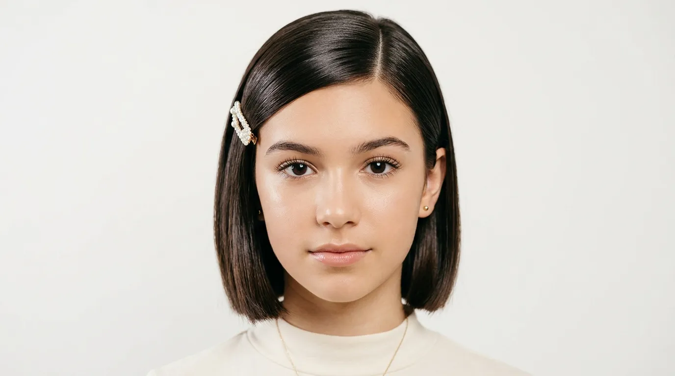 Sleek Bob with a Side Part