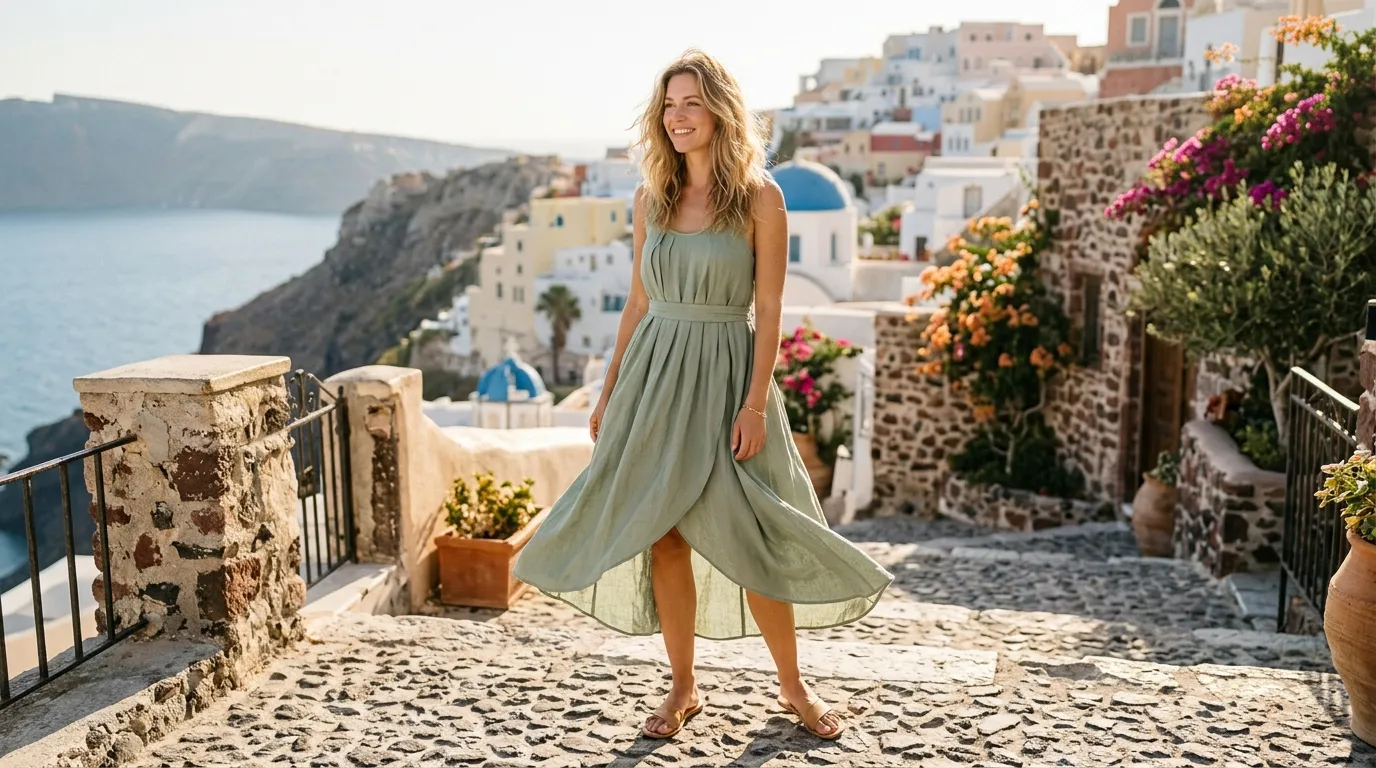 Summer Tulip Dress With Minimal Accessories