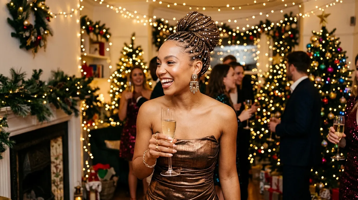 The Braided Updo with Rhinestone Accents