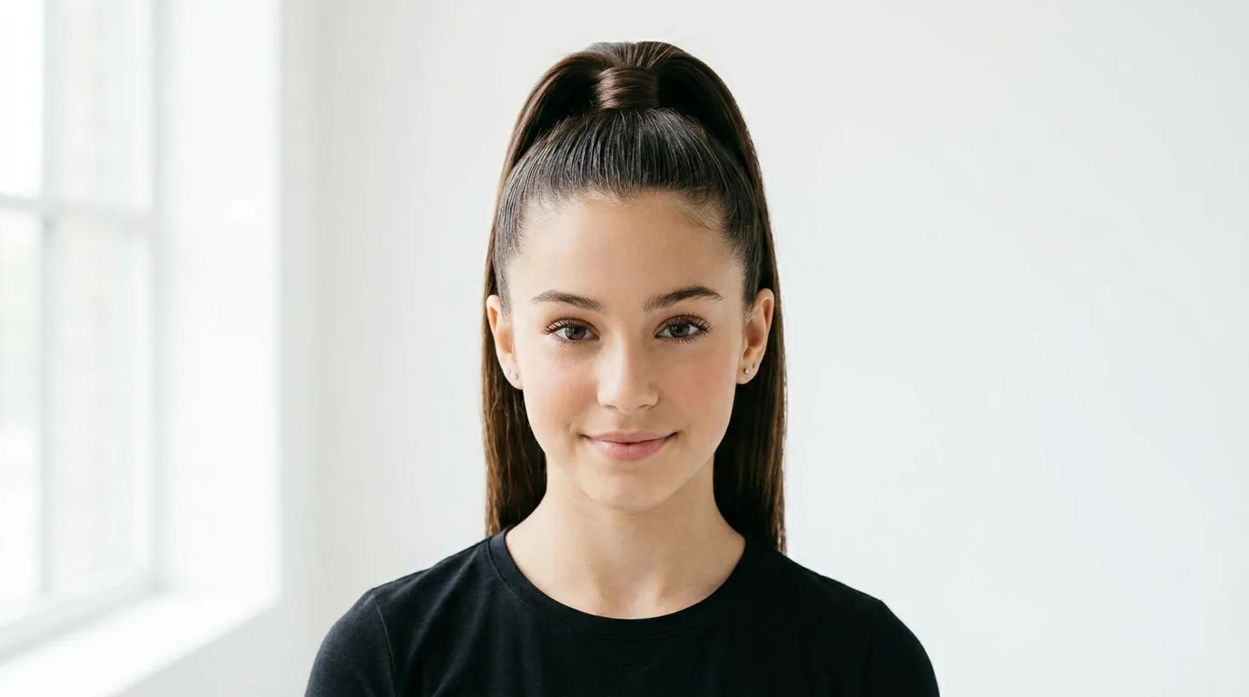 The Classic High Ponytail with a Wrapped Base