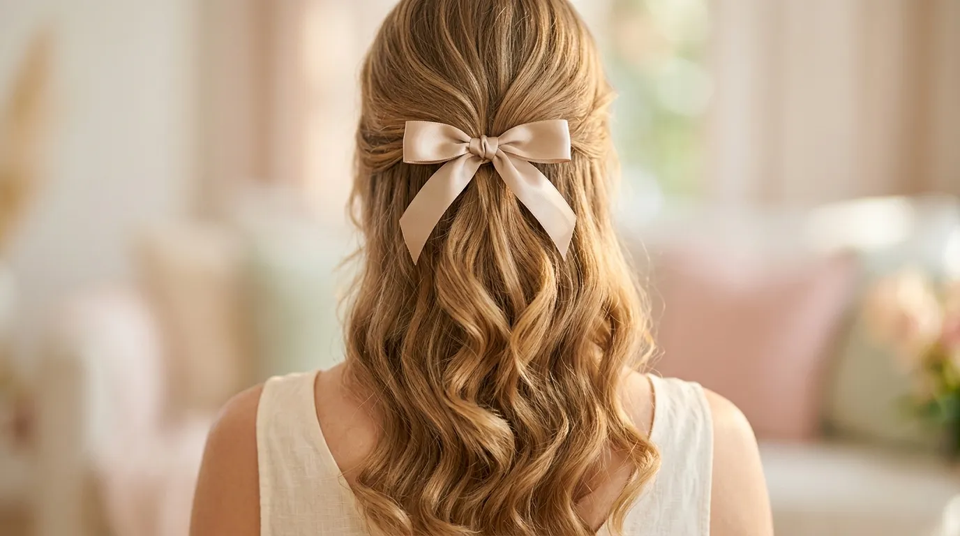 The Half Up with a Ribbon The Half Up with a Ribbon