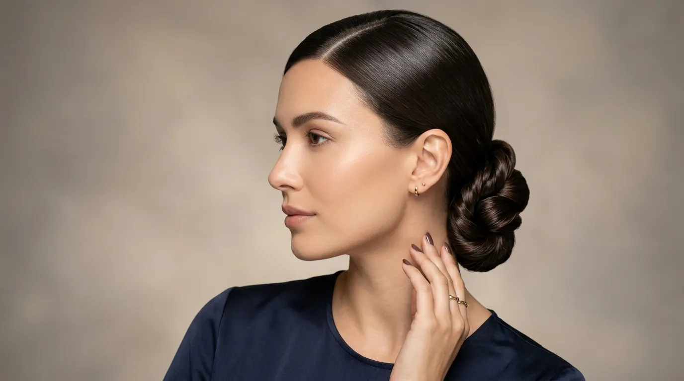 The Sleek Twisted Low Bun The Sleek Twisted Low Bun