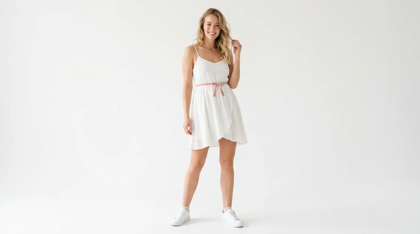 The White Tulip Dress With Sneakers
