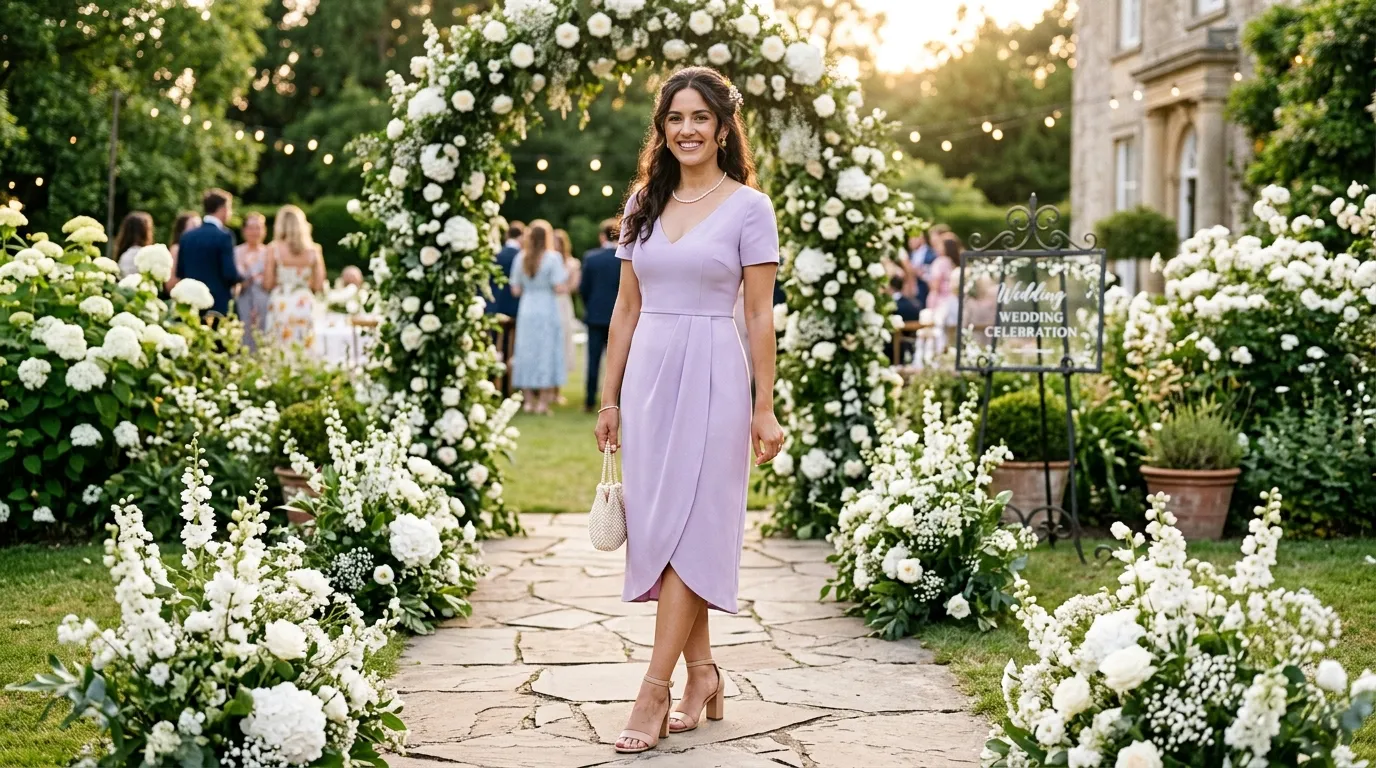 Tulip Skirt Dress for a Wedding Guest