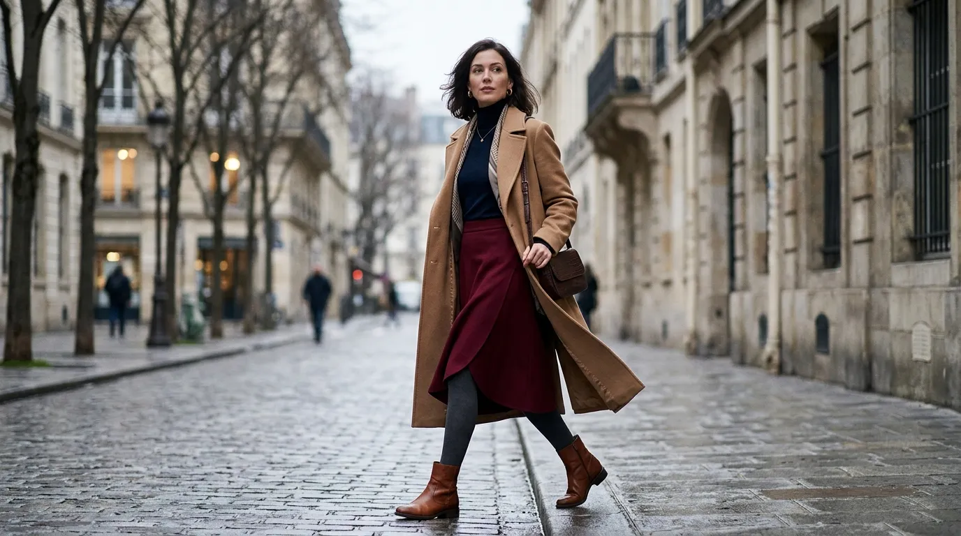Winter Tulip Outfit With a Structured Coat