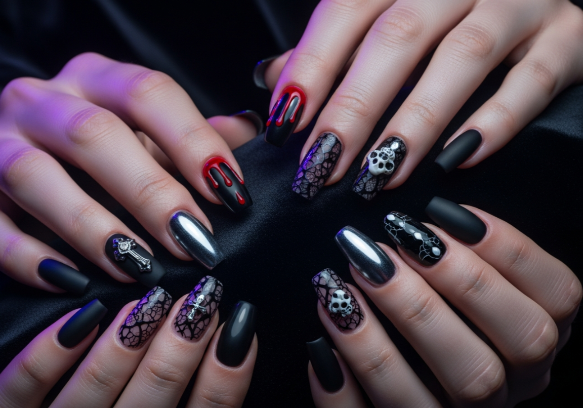 13 Bold Gothic Nail Looks That Totally Speak My Dark Side