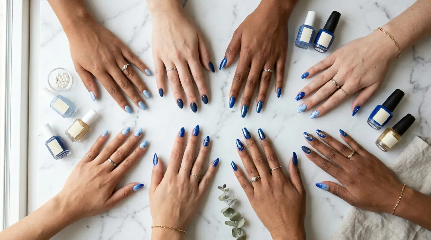 13+ Cute Blue Nail Ideas That Will Make You Smile Every Time